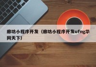 廊坊小程序开发（廊坊小程序开发ufng华网天下）